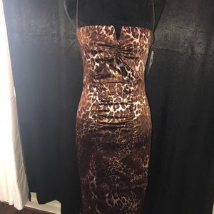 Nicole Miller Leopard Print Sheath Dress